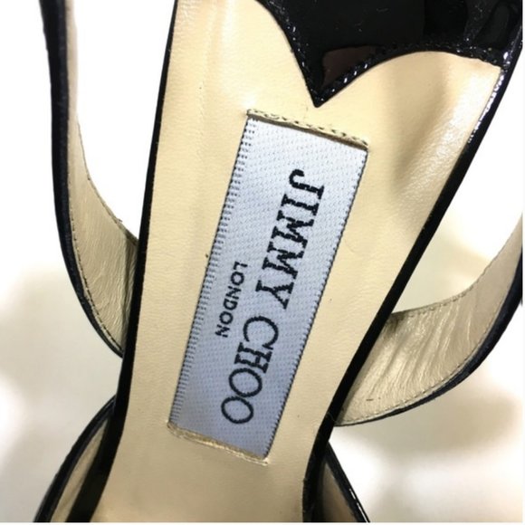 Jimmy Choo Gloria Gold + Black Platform Pumps 38.5 - Picture 5 of 8